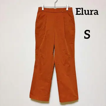 Elura 엘루라 센터 프레스 스트레이트 팬츠 벽돌 S 사이즈