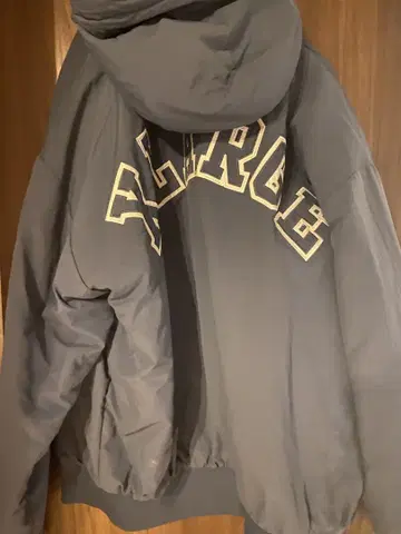 XLARGE 후드 부착 나일론 자켓 그레이