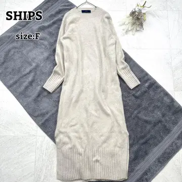 [ SHIPS ] 폭스 크루넥 니트 롱 원피스 보들보들