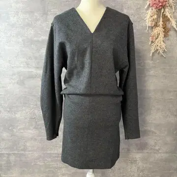 윔 가젯 [ 하세가와 쿄코 씨 콜라보 ] 멜톤 스무스 원피스 그레이