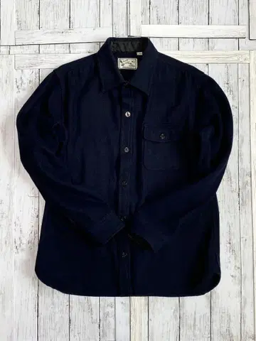 Houston C.P.O. NAVY Shirt 긴팔 플란넬 셔츠 XL