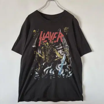 슬레이어 밴드 티셔츠 빈티지 구제 의류 슬래시 메탈 SLAYER