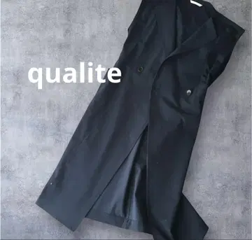 칼리테 qualite 롱 베스트 워셔블 트렌치 원피스 스트레치