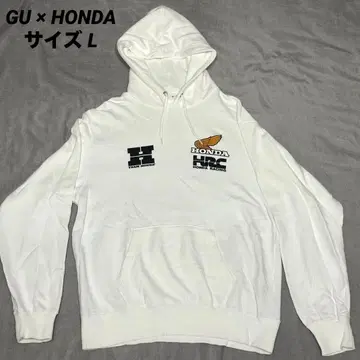 GU HONDA HRC 한정판 콜라보 혼다 맨투맨 후드티 화이트