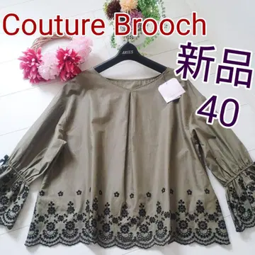 CoutureBrooch 쿠튀르 브로치 새상품 사이즈 40 L 꽃 자수