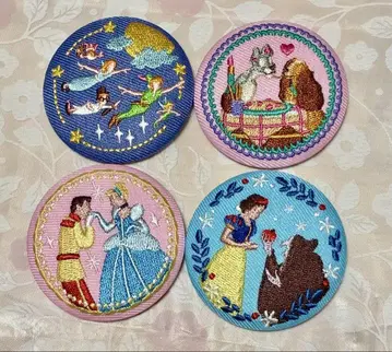 디즈니 자수 캔뱃지 피터팬 신데렐라 백설공주 완완 이야기