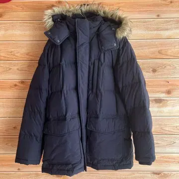UNIQLO 후드 부착 네이비 다운 자켓 XL