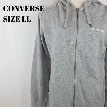 CONVERSE 컨버스 그레이 풀 집업 후드티 LL 후드