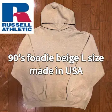 Russell Athletics 후디 beige 90s USA L
