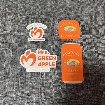 굿에일 x Mrs. GREEN APPLE 오리지널 스티커 4장 세트