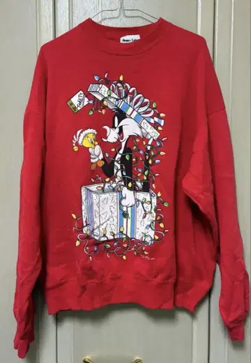 루니툰 워너 구제 빈티지 크리스마스 스웨트 셔츠