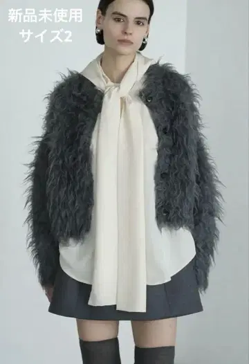 클라네 SHAGGY SHORT KNIT CARDIGAN