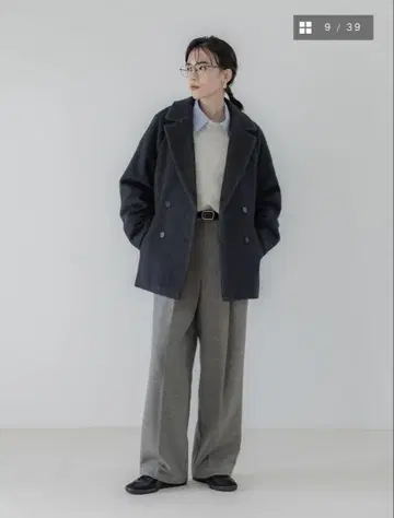 울 믹스 트위드 슬랙스