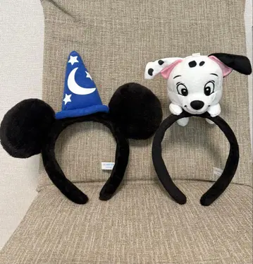 디즈니 머리띠 미키 101마리 강아지 2개 세트 페어