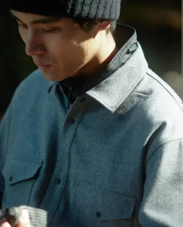 Goldwin 플란넬 울 셔츠 3 그레이