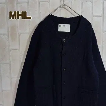 MHL 가디건 네이비 린넨