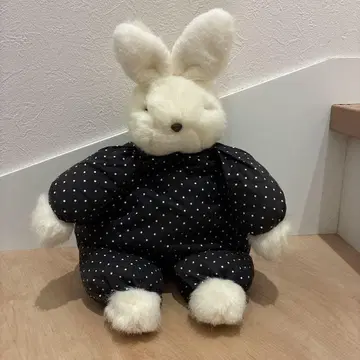 SANYEI 토끼 봉제 인형 도트 쇼와 레트로 일본제 초레어