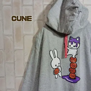 큔 CUNE 후드티 지퍼 그레이 농구