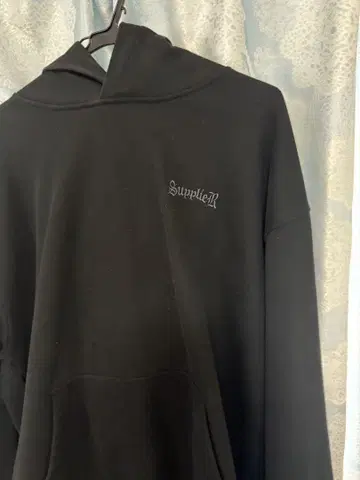 [ SupplieR ] 블랙 후드 부착 후드티 XL 사이즈