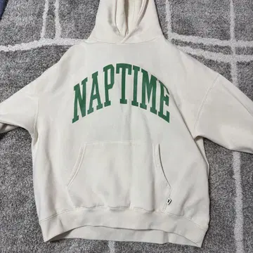 NAPTIME 프린트 후드티 크림색 S