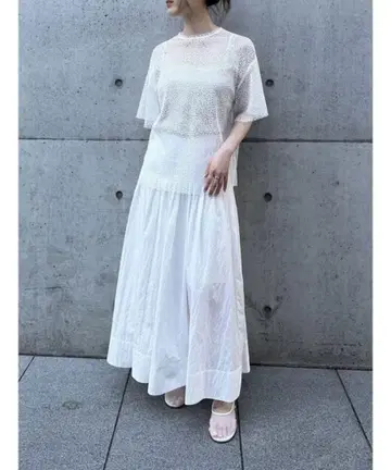 르쉘블루 스커트 화이트
