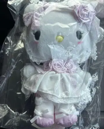 헬로키티 봉제 인형 화이트 프릴 디자인 산리오