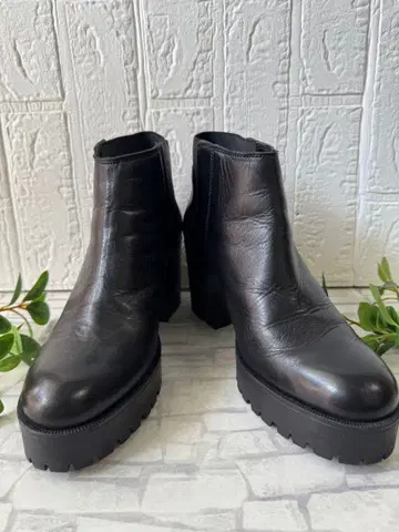 ZARA 자라 사이드 고어 부츠 첼시 블랙 통굽 38 24.5cm