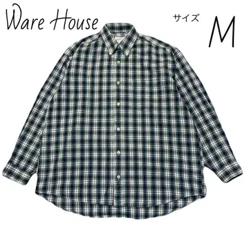 웨어하우스 Ware House BD 체크 무늬 긴팔 셔츠 사이즈 M