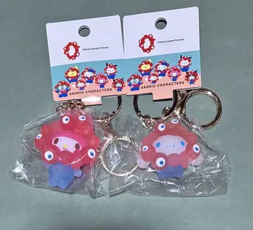 산리오 미야쿠미야쿠 클리어 아크릴 키링 2개 세트