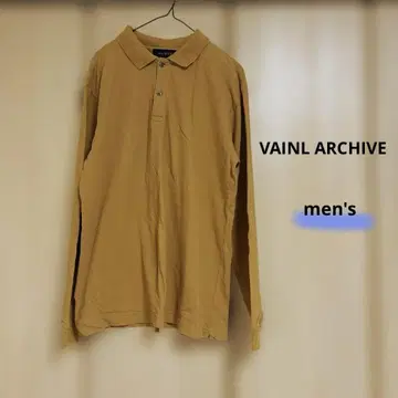 VAINL ARCHIVE 야마부키색 긴팔 피케 셔츠