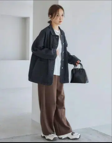 다나카 리나 시마무라 mysa 데님 자켓 블랙 L