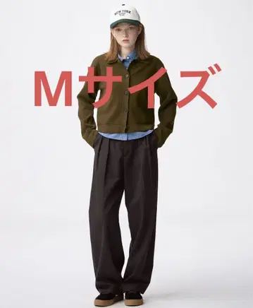 GU 치노 배럴 레그 턱 팬츠 M 사이즈