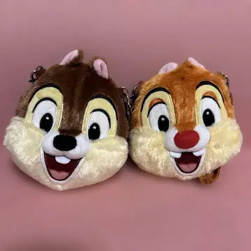 도쿄 디즈니 리조트 칩과 데일 봉제 인형 패스 케이스 코인 케이스