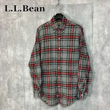 L.L.Bean 90s 빈티지 타탄 체크 긴팔 셔츠 구제 의류