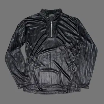 Shiny 하프 집업 롱 슬리브 티셔츠