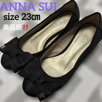 ANNA SUI [블랙] 리본 플랫슈즈 새상품급