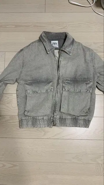ZARA 그레이 집업 자켓 M