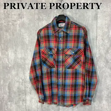 PRIVATE PROPERTY 80s 빈티지 플란넬 셔츠 USA 제조