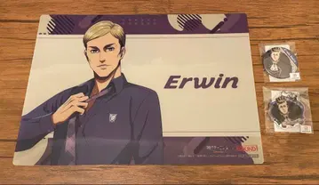 [진격의 거인] 엘빈 A3 플라매트 캔뱃지 아크릴 키링 세트