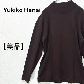 [ 새상품급 ] Yukiko Hanai 울 100% 하이넥 니트 스웨터