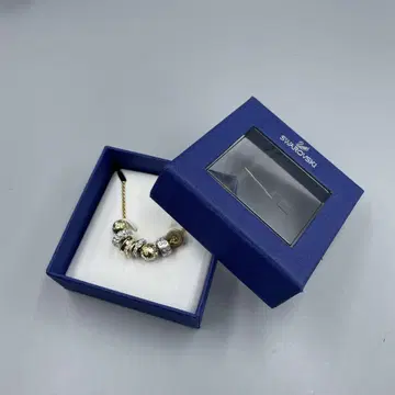 239 미사용 Swarovski 비즈 목걸이 골드/실버