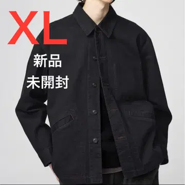UNIQLO U 오버 사이즈 컬러 데님 자켓 블랙 XL 새상품