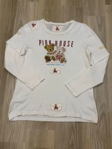 PINK HOUSE 테디베어 긴팔 T셔츠