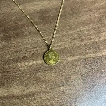 90s 00s 빈티지 골드 코인 목걸이 sv925 F24