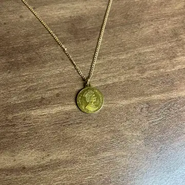 90s 00s 빈티지 골드 코인 목걸이 sv925 F24