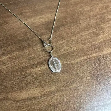 vintage 실버 마리아 메달 목걸이 sv925 구제 의류 F26