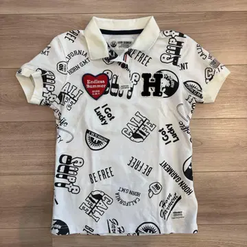 HORN GARMENT 로고 프린트 피케 셔츠 36
