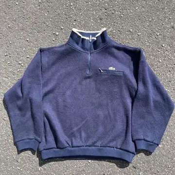 00s LACOSTE 라코스테 하프 지퍼 니트 크롭 기장 archive