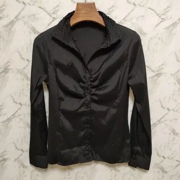 나라 까미체 여성용 긴팔 블랙 일본제 폴리에스테르제