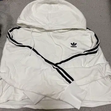 adidas 후드 부착 트레이닝복 화이트 S/M